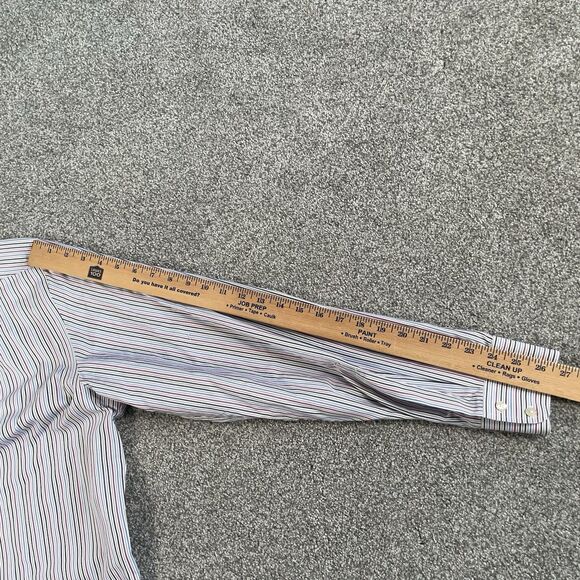 Charles Tyrwhitt Slim Fit Non Iron Dress Shirt Mens Business Casual Size 18/37 - Picture 11 of 11